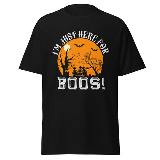 I'm Just Here For Boos, camiseta de estilo suave de Halloween