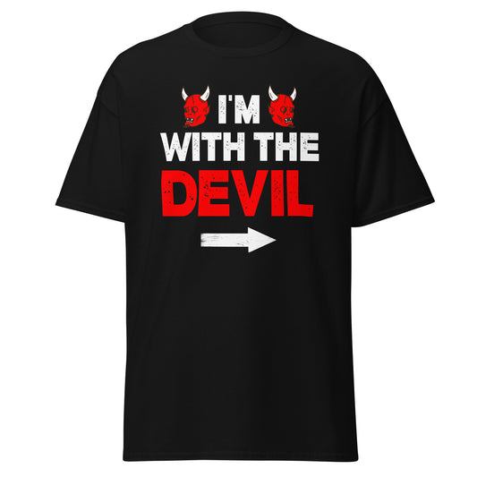 I'm With the Devil , Halloween Soft Style T-Shirt