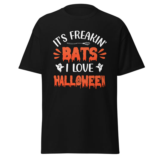 It's freakin' bats I love Halloween , Halloween Design Soft Style Heavy Cotton T-Shirt