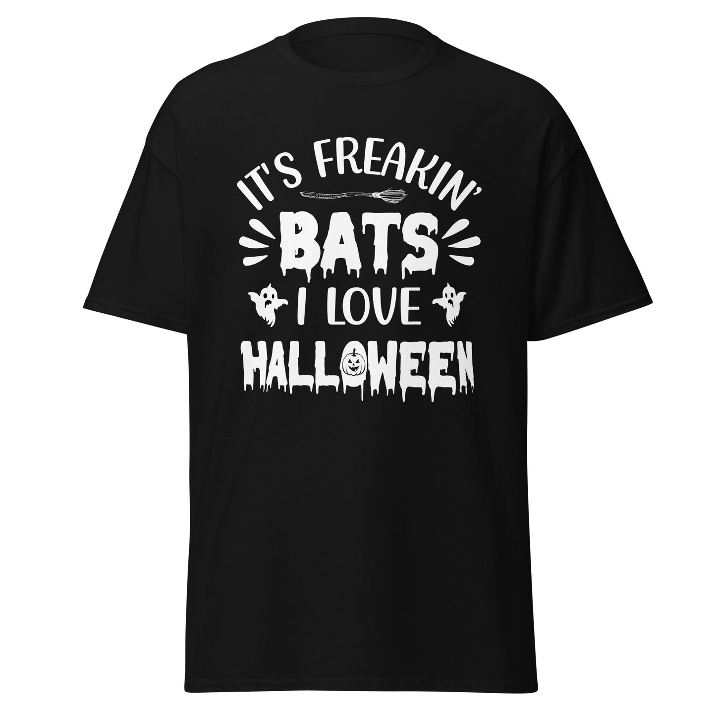 It's freakin' bats I love Halloween , Halloween Design Soft Style Heavy Cotton T-Shirt