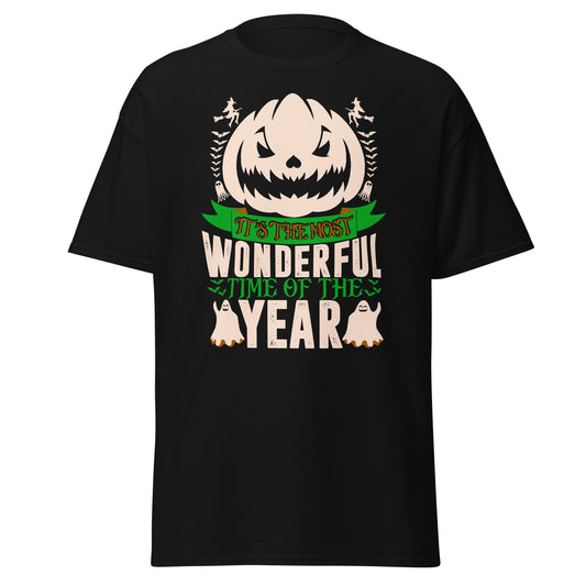 ES IST DIE WUNDERBARSTE ZEIT DES JAHRES, weiches T-Shirt aus schwerer Baumwolle im Halloween-Design