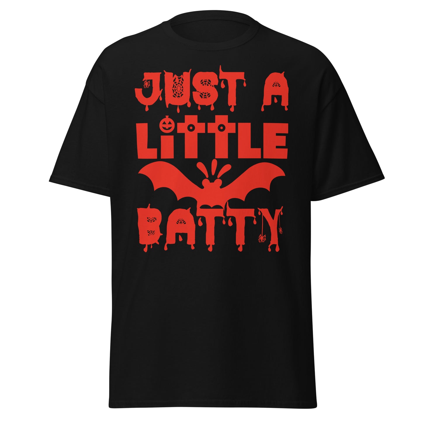 Just A Little Batty, camiseta de algodón pesado de estilo suave con diseño de Halloween