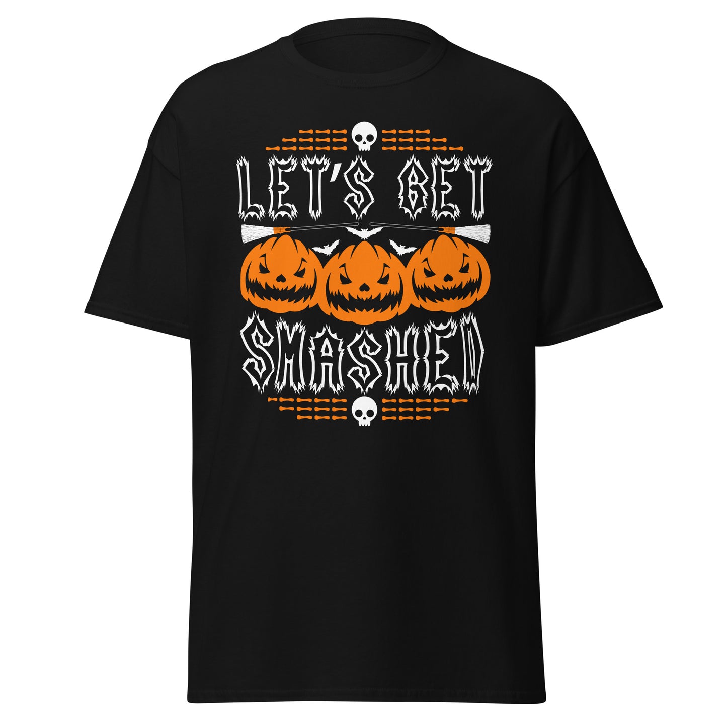 LET'S GET SMASHED, camiseta de algodón pesado de estilo suave con diseño de Halloween