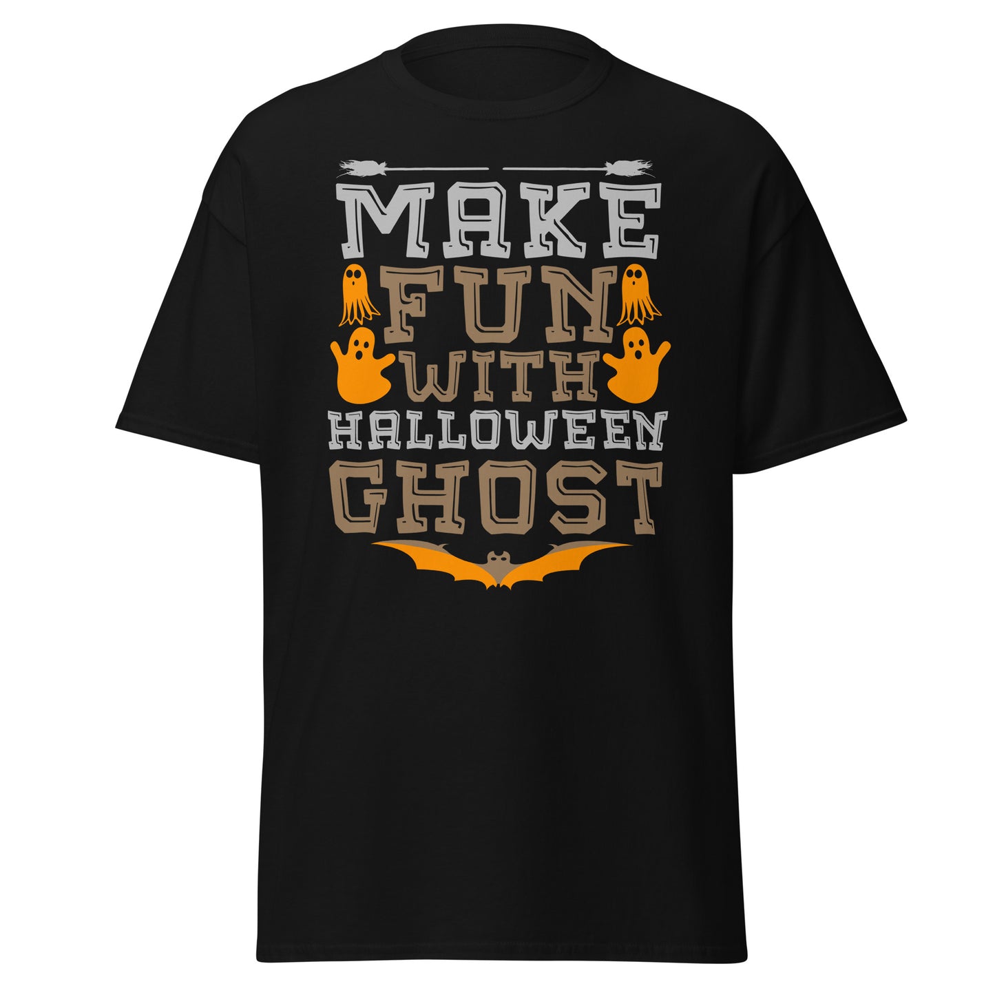 MACHEN SIE SPASS MIT HALLOWEEN GHOST, weiches T-Shirt aus schwerer Baumwolle im Halloween-Design