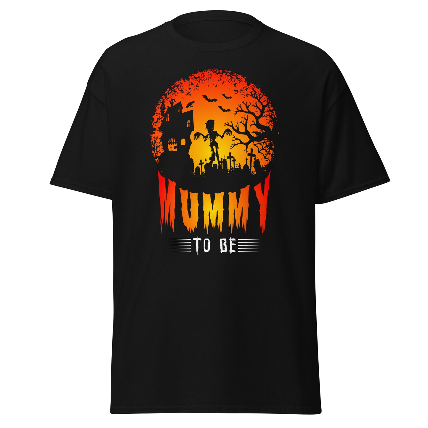 Mummy To Be, Halloween-Design, weiches T-Shirt aus schwerer Baumwolle