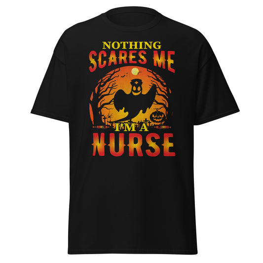 Nothing Scares Me I'm a Nurse, camiseta de algodón pesado de estilo suave con diseño de Halloween