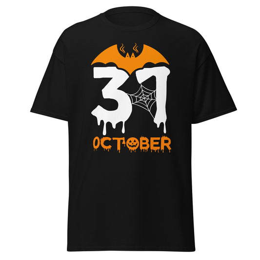 31. Oktober Lustiges, weiches T-Shirt aus schwerer Baumwolle im Halloween-Design