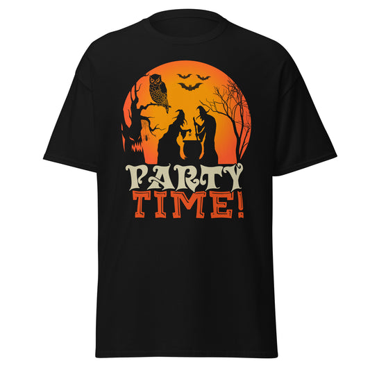 PARTY ZEIT! , Weiches T-Shirt aus schwerer Baumwolle im Halloween-Design