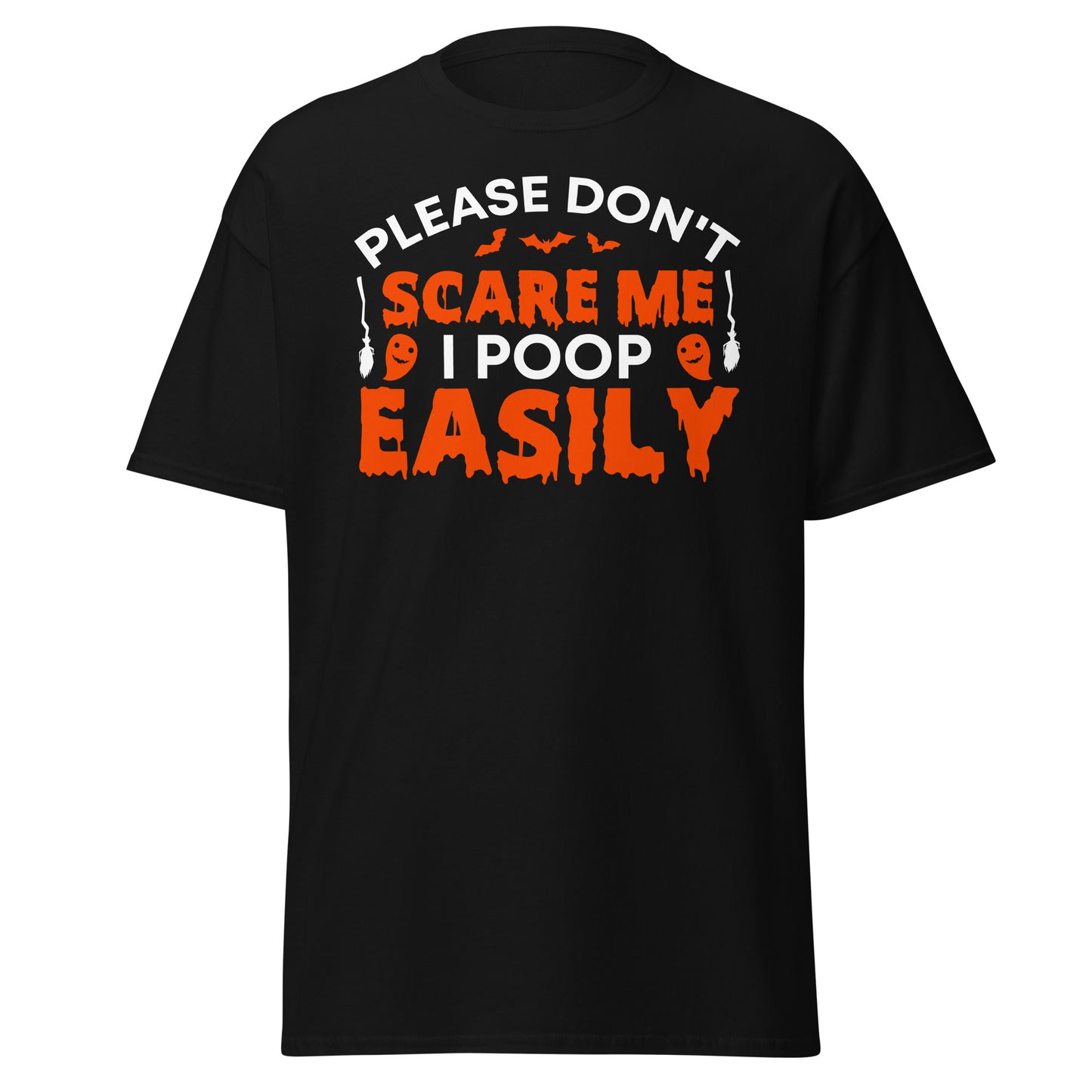 Please scare me i poop easily , Halloween Design Soft Style Heavy Cotton T-Shirt