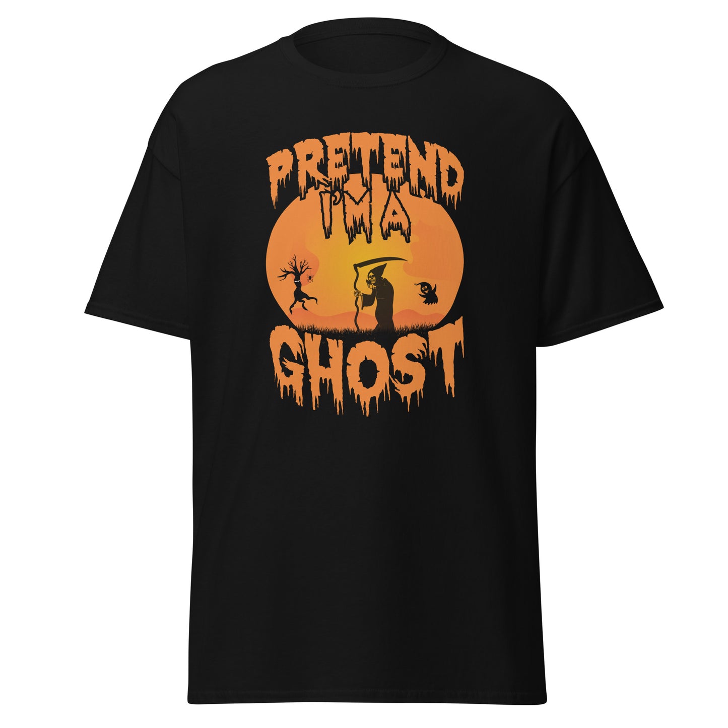 Pretend I'm a Ghost , Halloween Design Soft Style Heavy Cotton T-Shirt