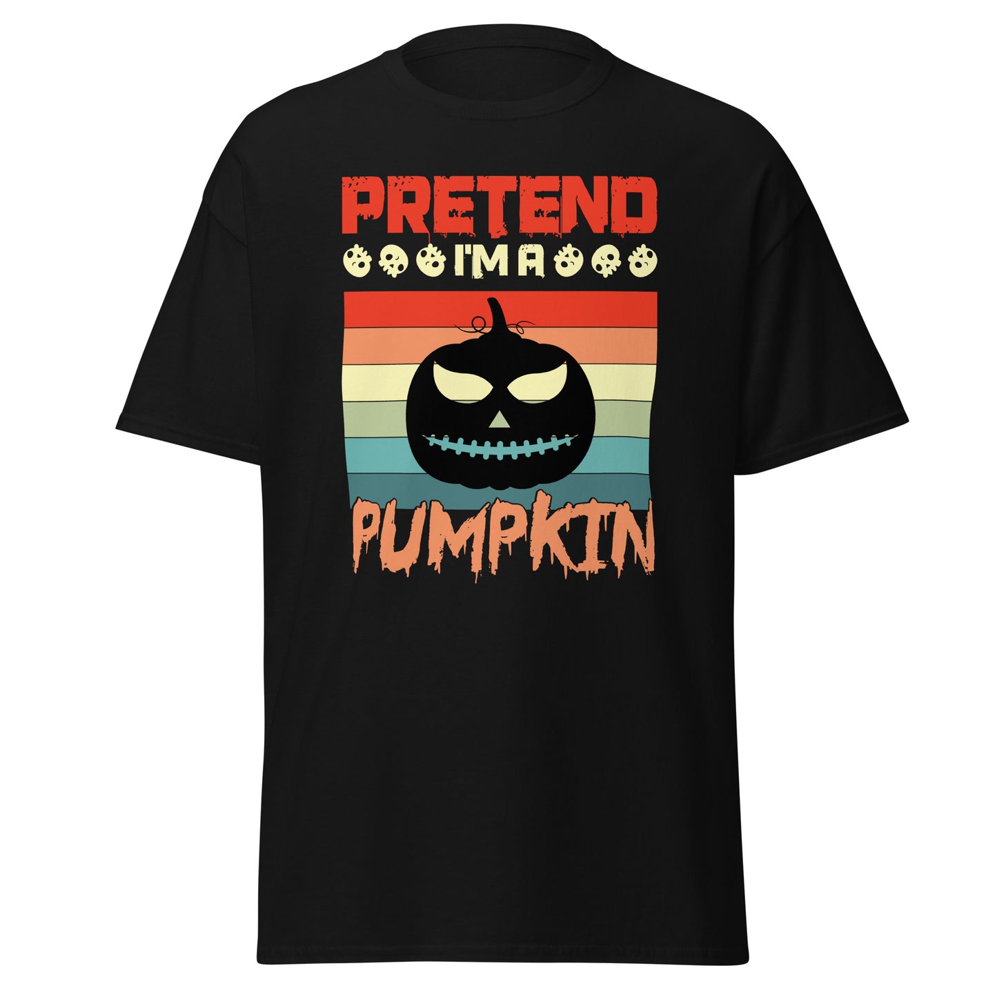 Pretend im Pumpkin, camiseta de algodón pesado de estilo suave con diseño de Halloween