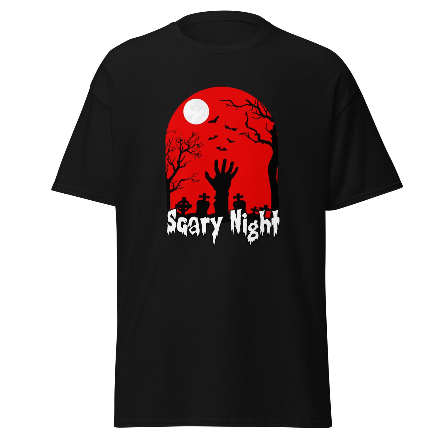 Scary Halloween Night , Halloween Design Soft Style Heavy Cotton T-Shirt