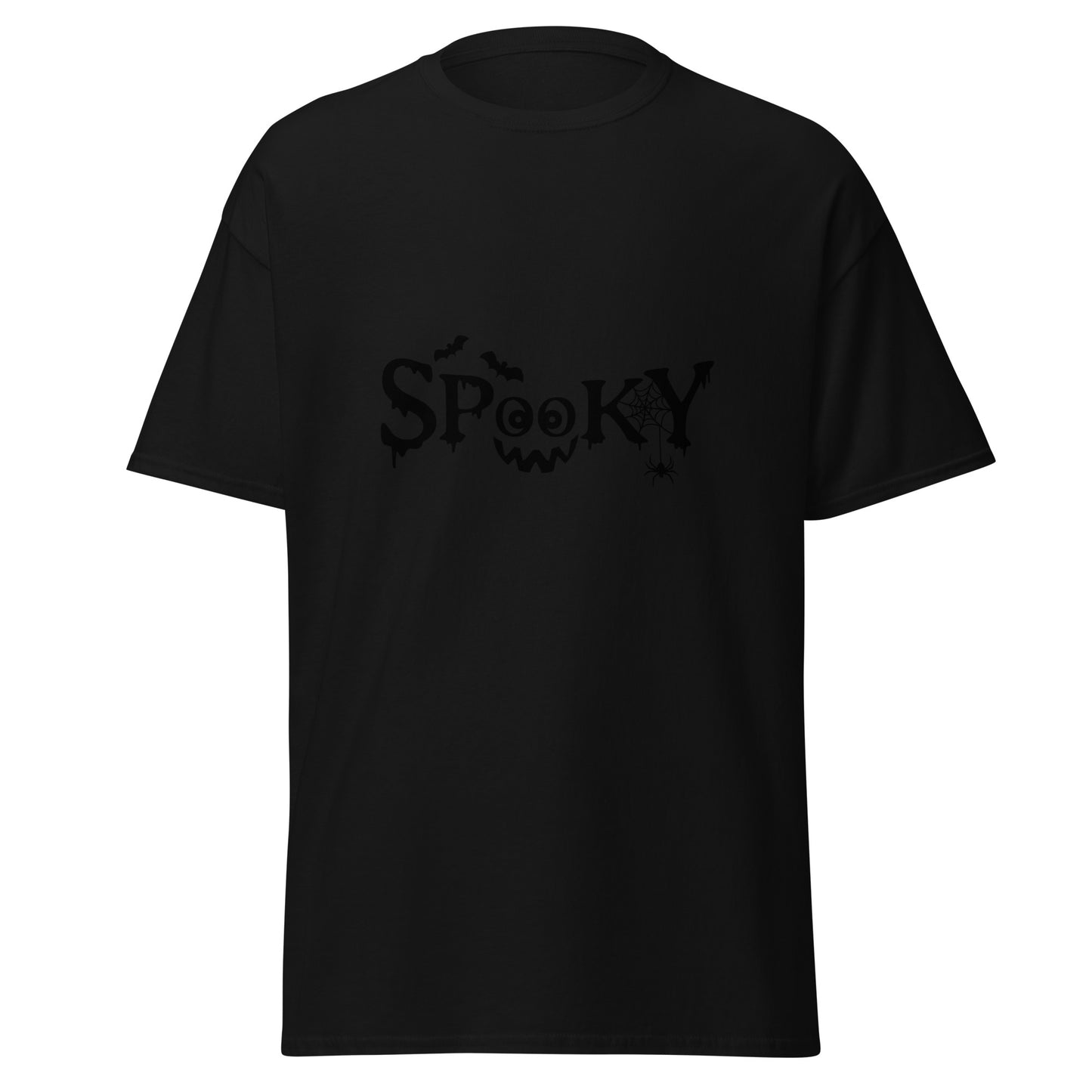 Spooky Face , Halloween Design Soft Style Heavy Cotton T-Shirt