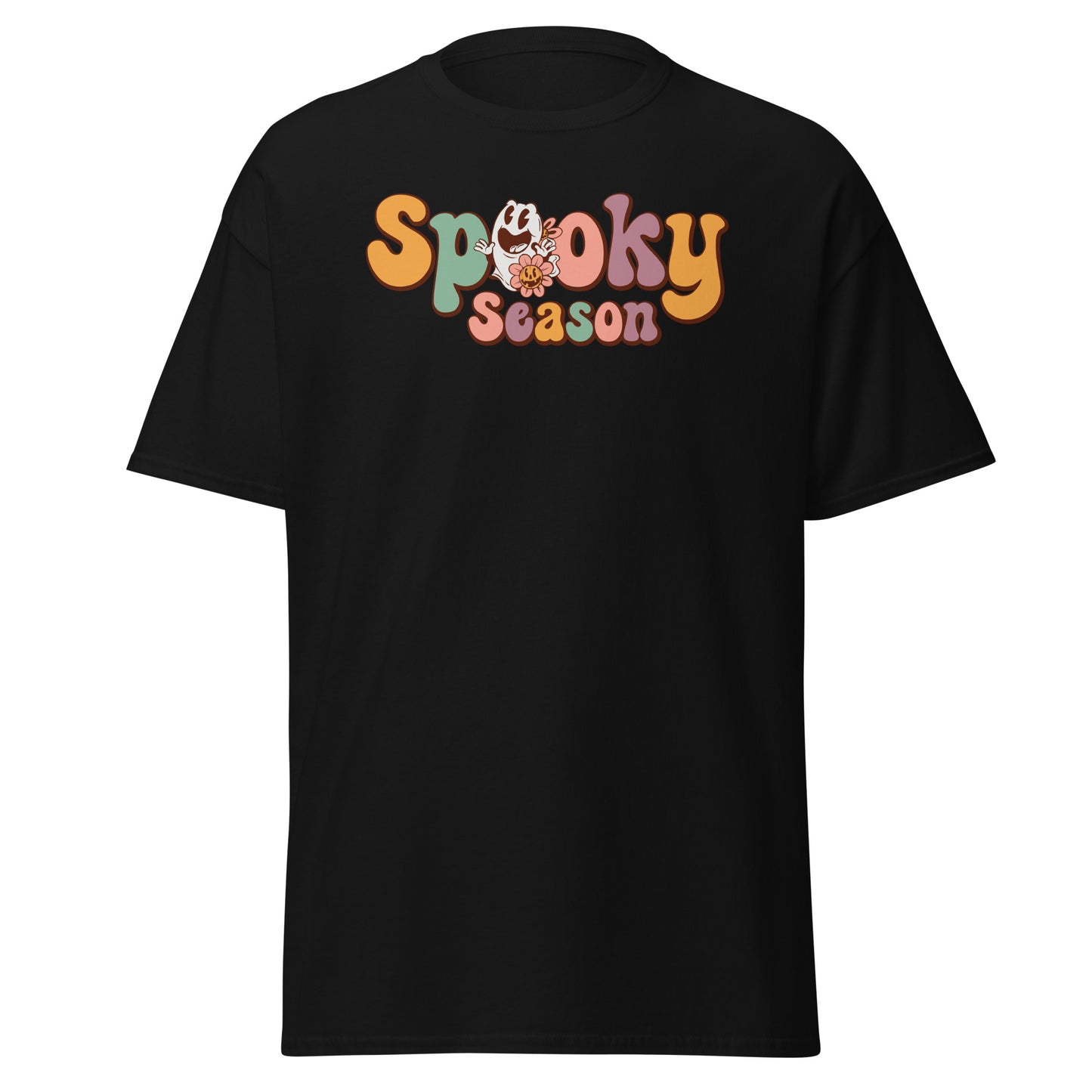 Gruselige Jahreszeit, Halloween-Geist, Halloween-Design, weiches T-Shirt aus schwerer Baumwolle