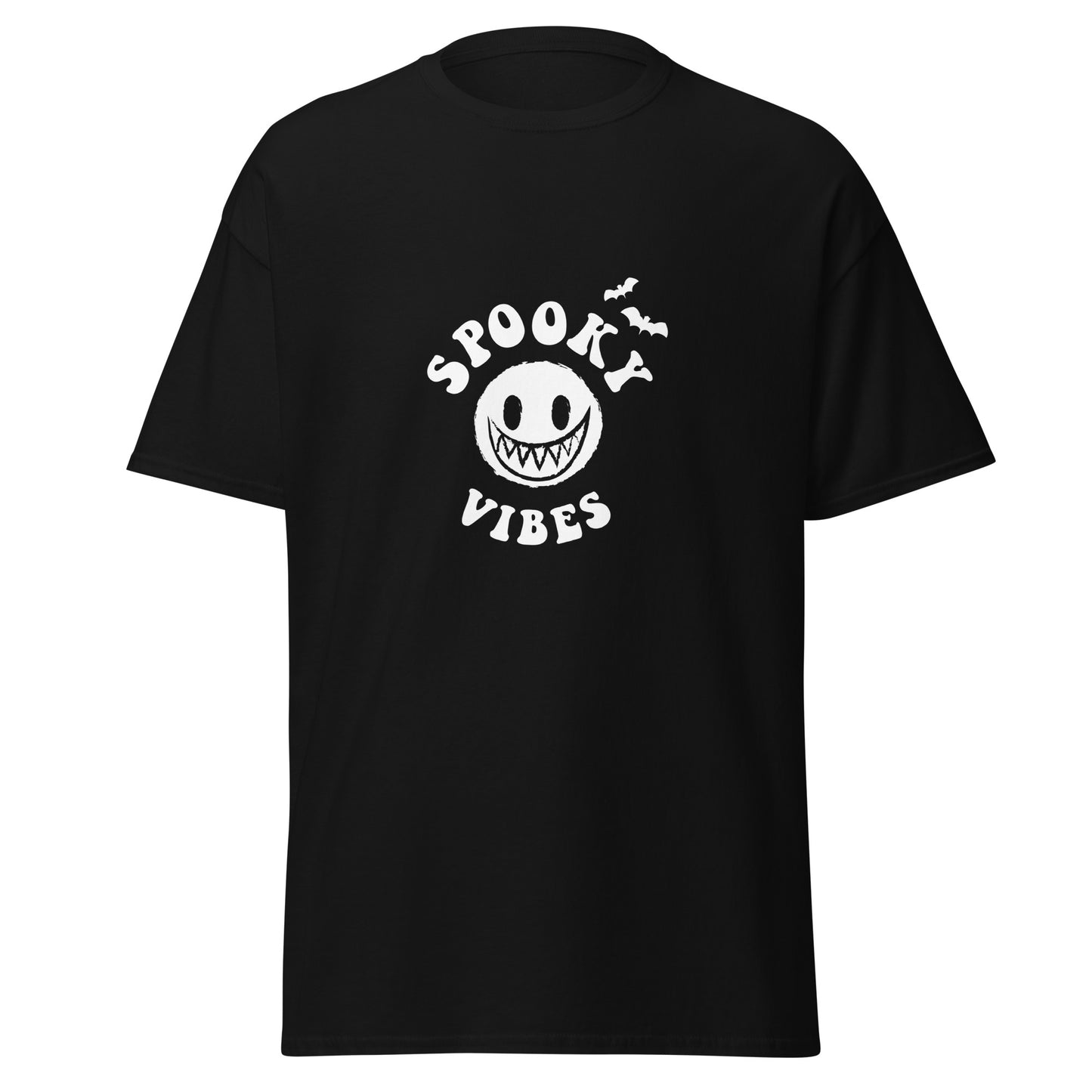 SPOOKY VIBES, Camiseta de algodón pesado de estilo suave con diseño de Halloween