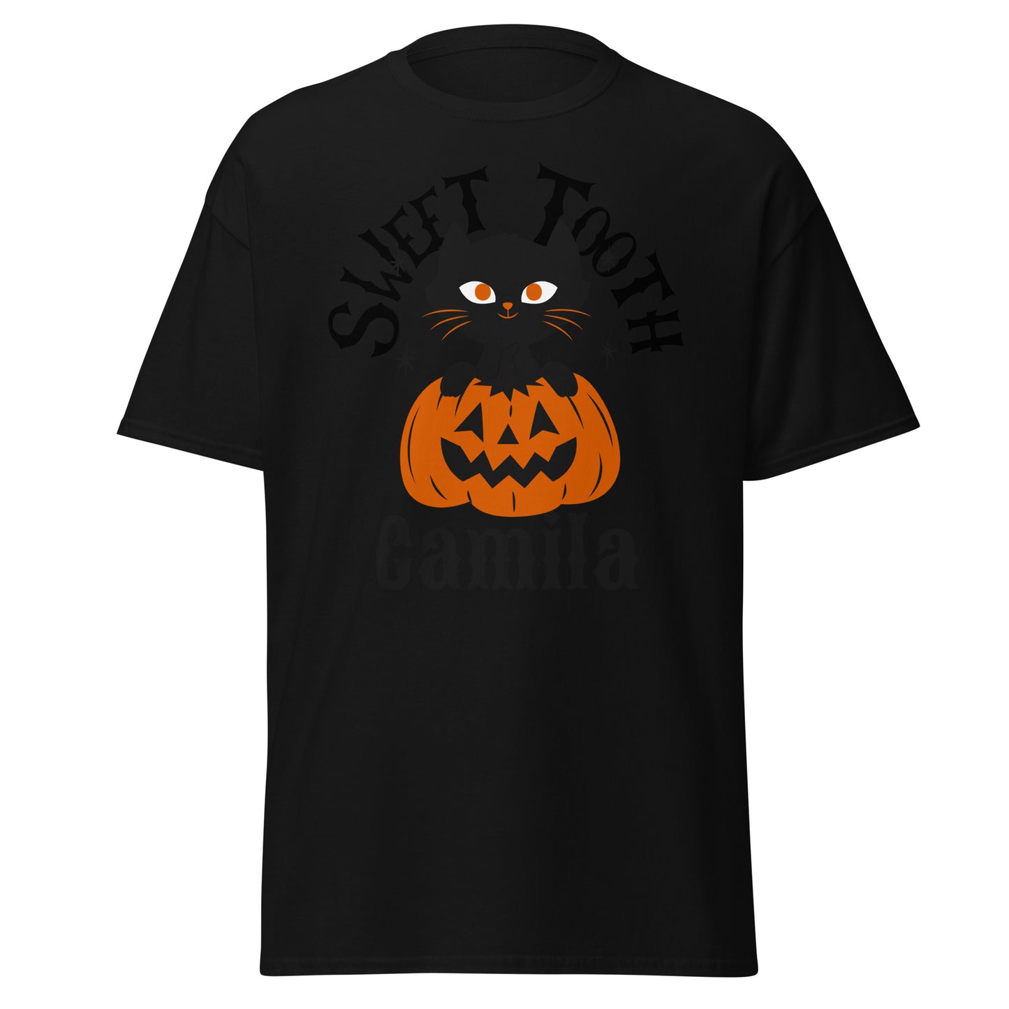 Sweet Tooth Camila, camiseta de algodón pesado de estilo suave con diseño de Halloween