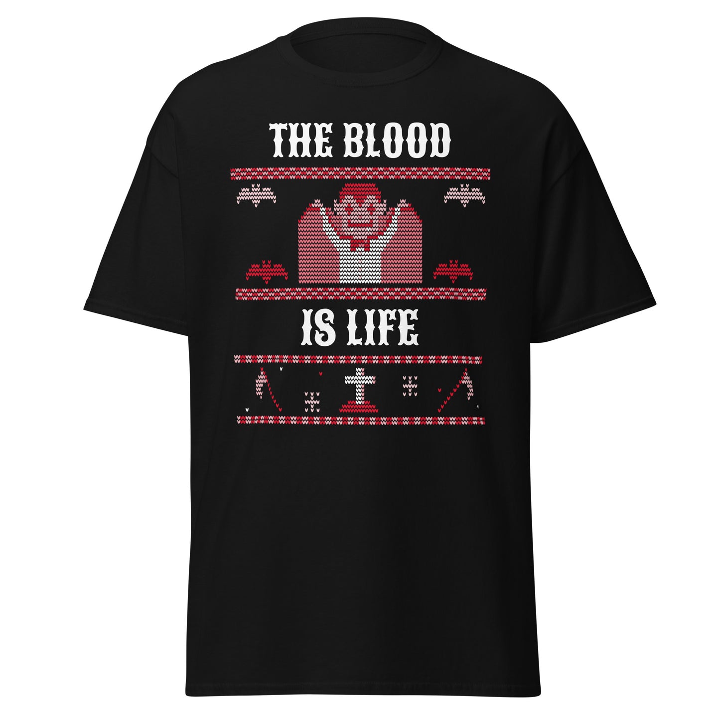 The Blood Is Life ugly halloween sweater , Halloween Design Soft Style Heavy Cotton T-Shirt