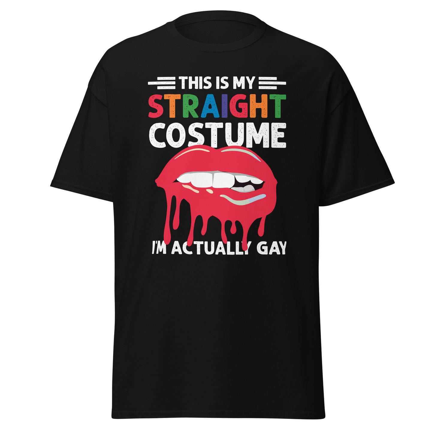 Este es mi disfraz heterosexual. Soy realmente gay, camiseta de algodón pesado de estilo suave con diseño de Halloween.