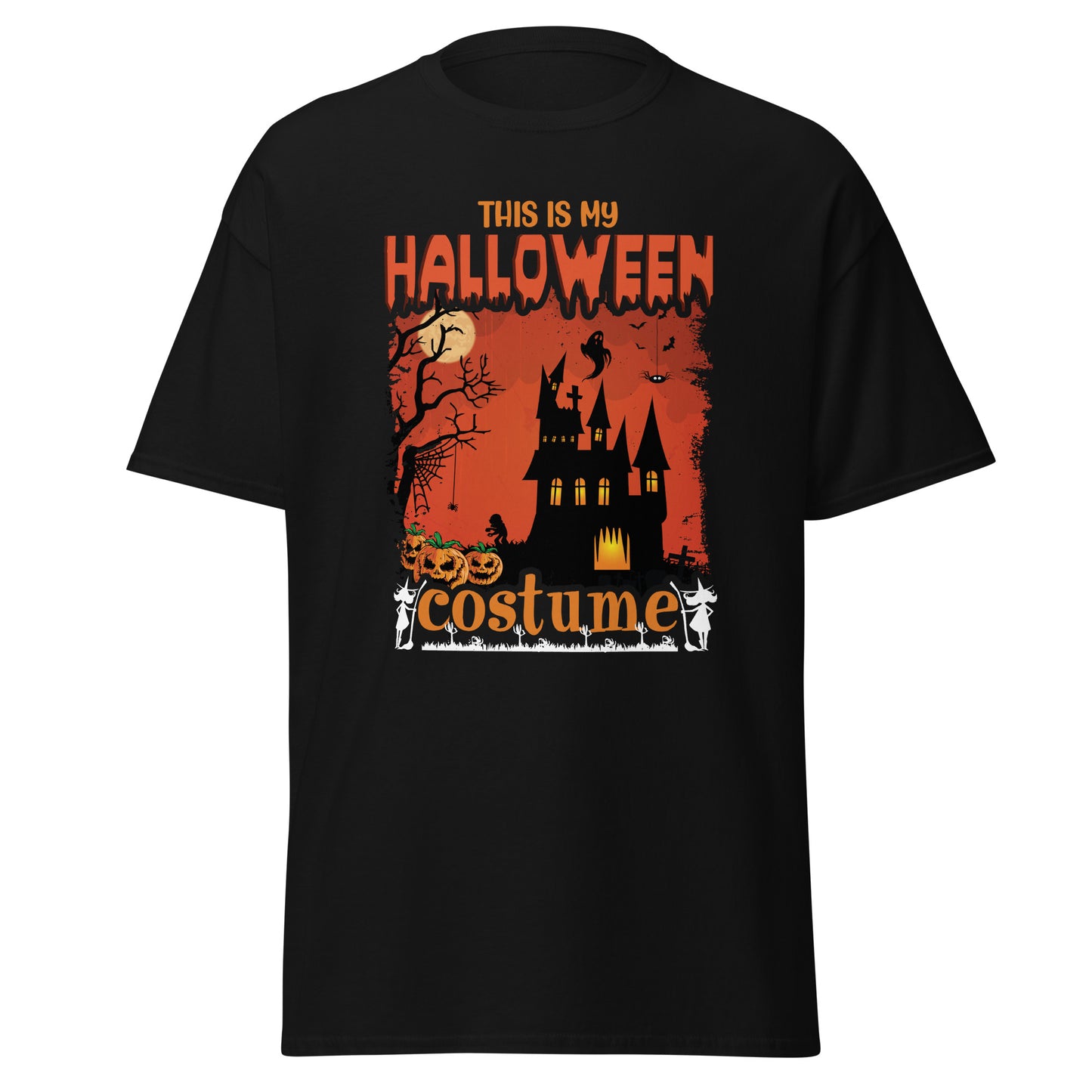 Este es mi disfraz de Halloween, camiseta de algodón pesado de estilo suave con diseño de Halloween