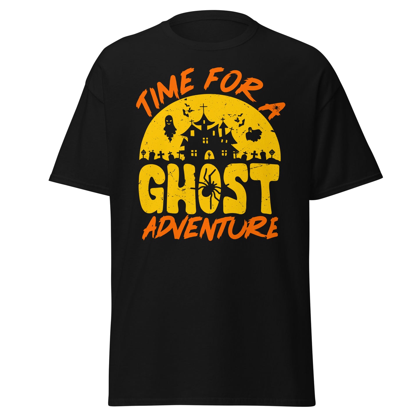 Time for a ghost adventure , Halloween Design Soft Style Heavy Cotton T-Shirt