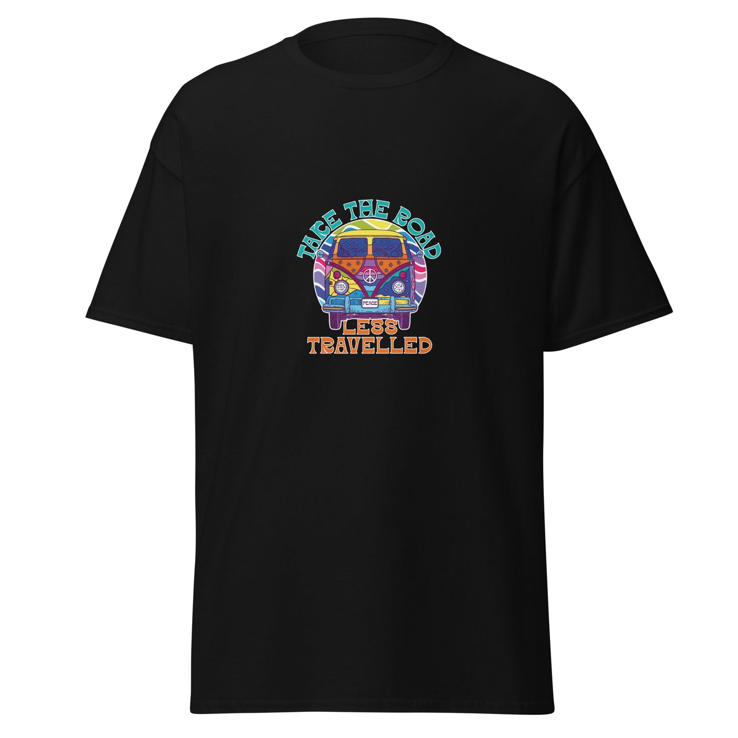 Trace The Road Less Traveled, Halloween-Design, weiches T-Shirt aus schwerer Baumwolle