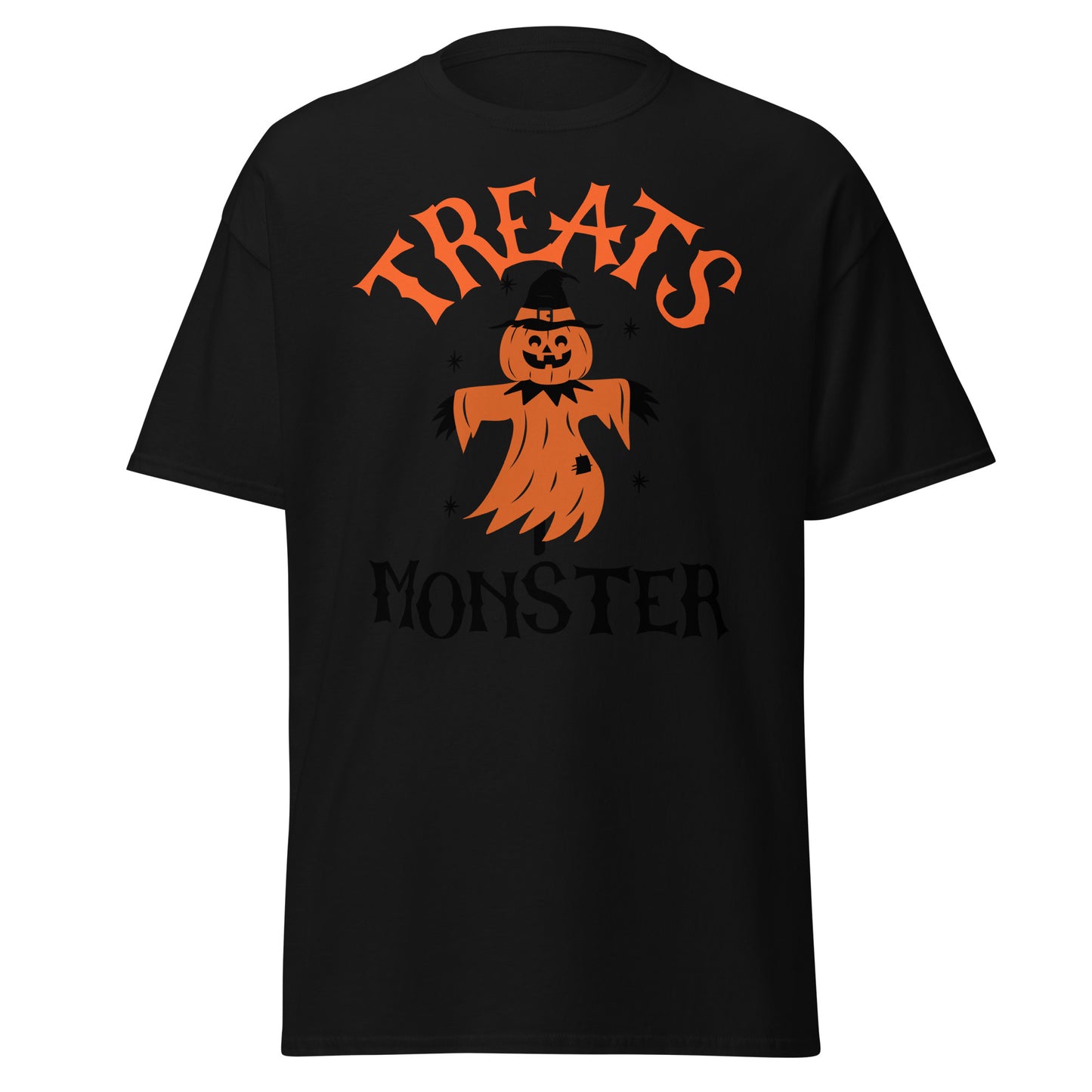 Treats Monster , Halloween Design Soft Style Heavy Cotton T-Shirt