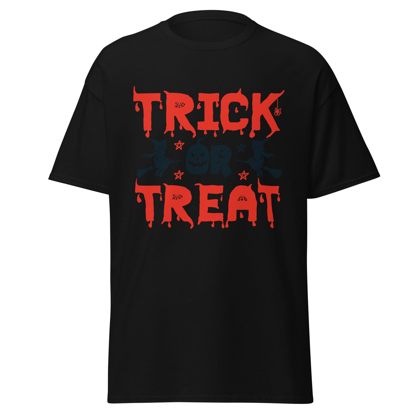 Truco o trato, camiseta de algodón pesado de estilo suave con diseño de Halloween