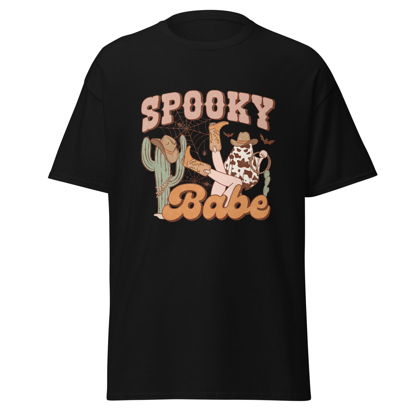 Spooky babe , Halloween Design Soft Style Heavy Cotton T-Shirt