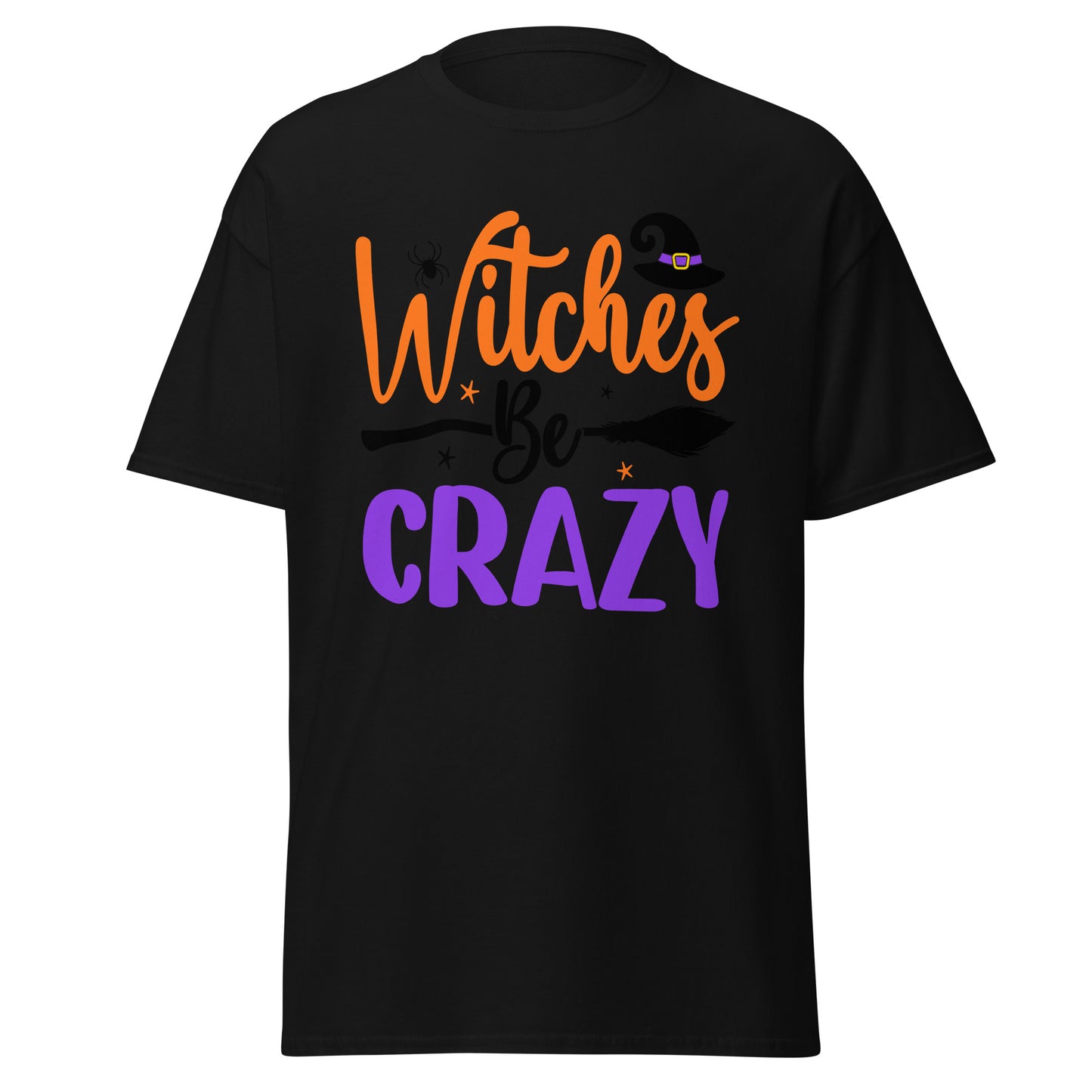 Witch Be Crazy , Halloween Design Soft Style Heavy Cotton T-Shirt