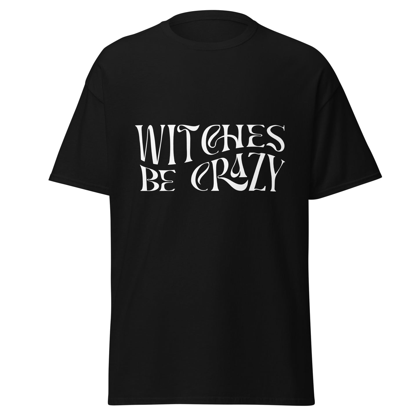 Witches Be Crazy, camiseta de algodón pesado de estilo suave con diseño de Halloween