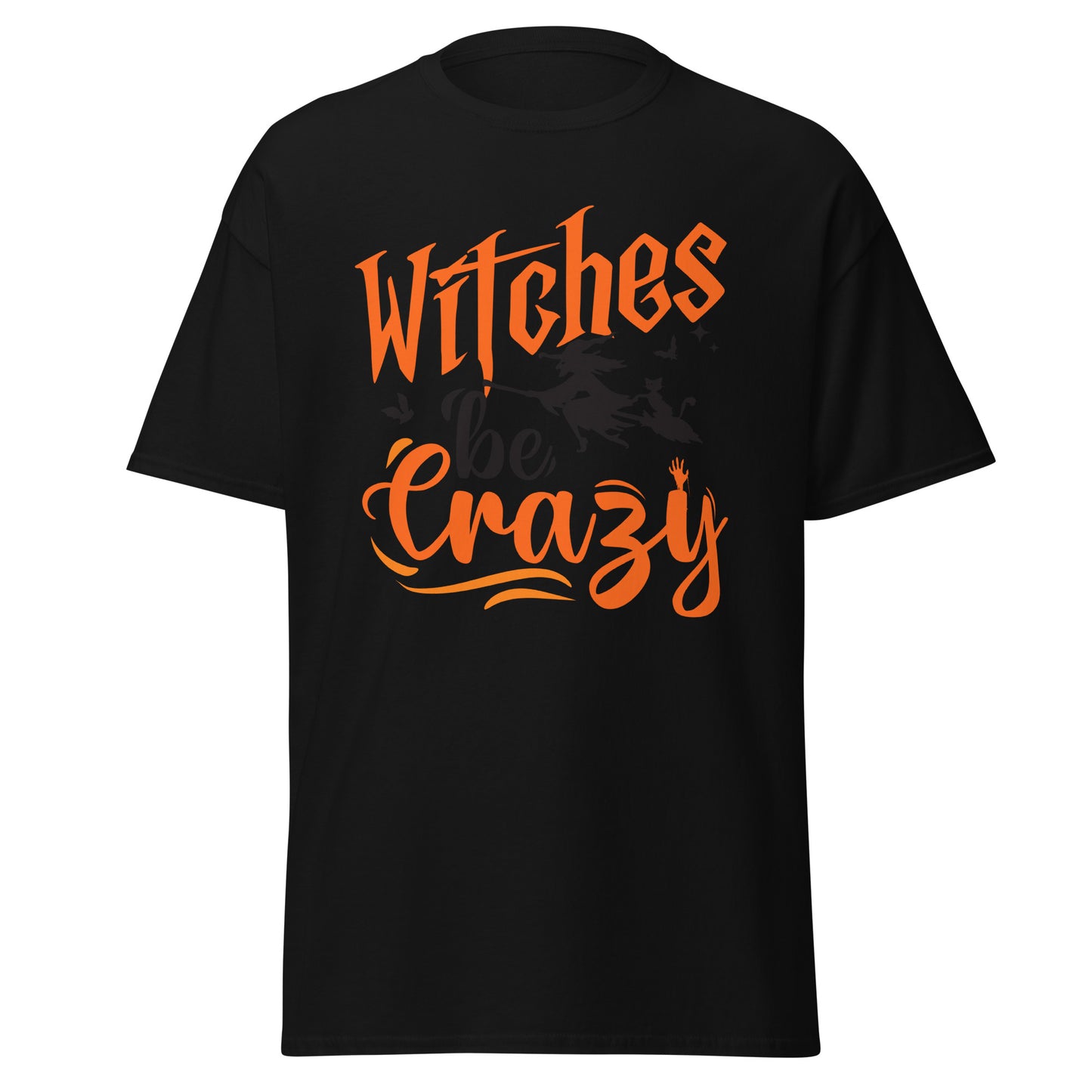 Witches Be Crazy , Halloween Design Soft Style Heavy Cotton T-Shirt