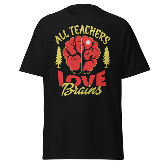 Spooky Style: Teacher's Love for Brains Tee