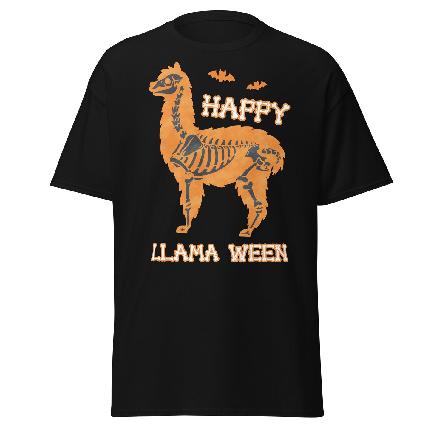 Spooky Meets Silly: Llama Happy Skeleton Shirt