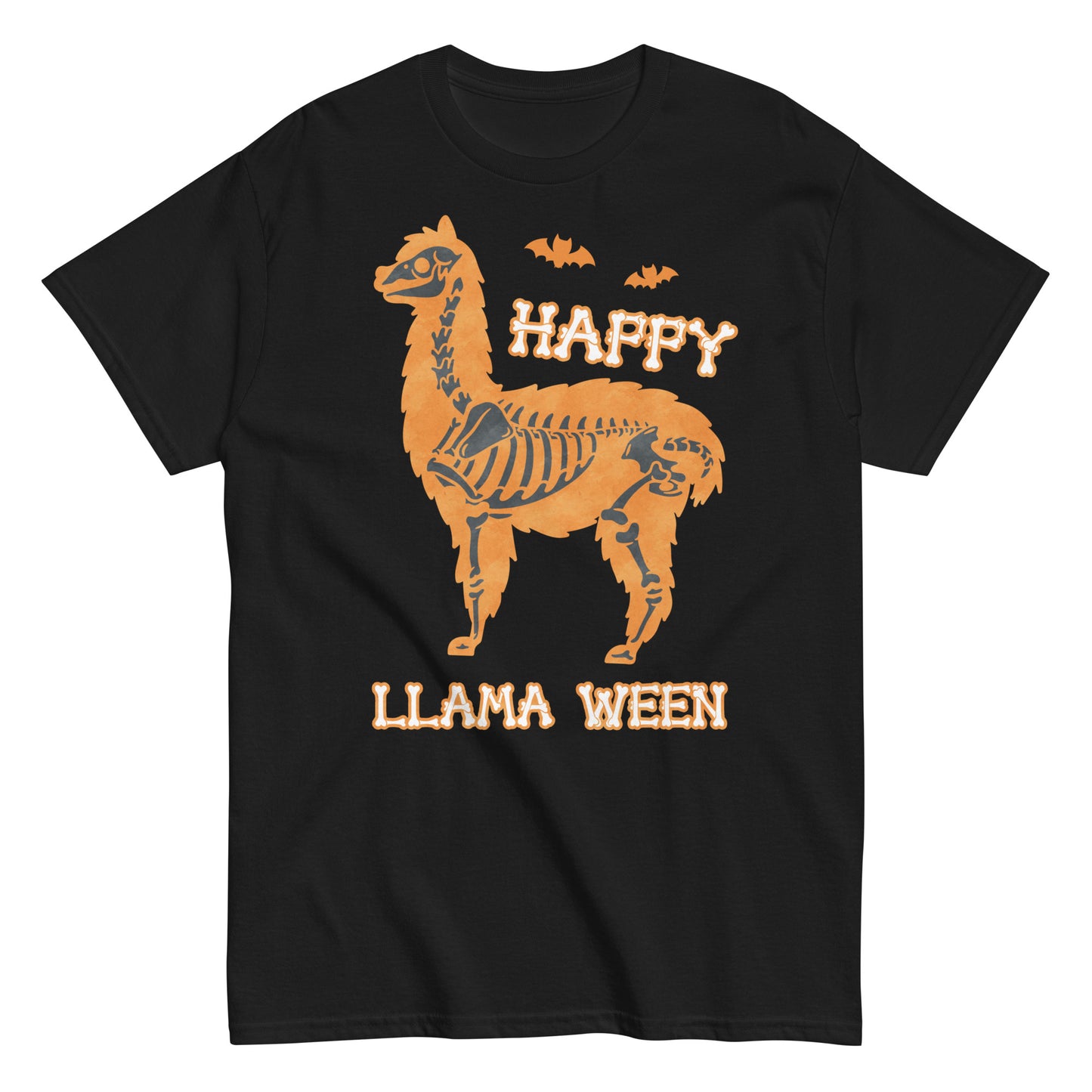 Spooky Meets Silly: Llama Happy Skeleton Shirt