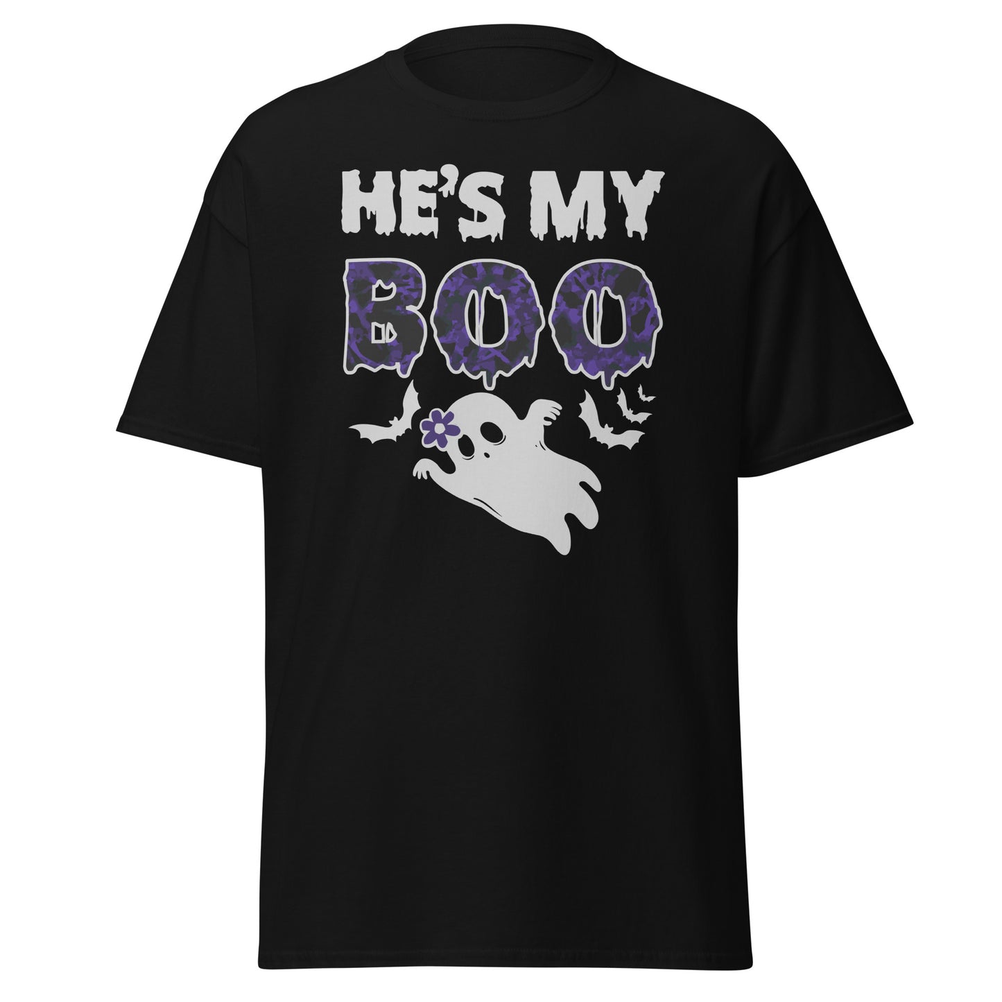 Spooky and Stylish: 'He's My Boo' Halloween Tee