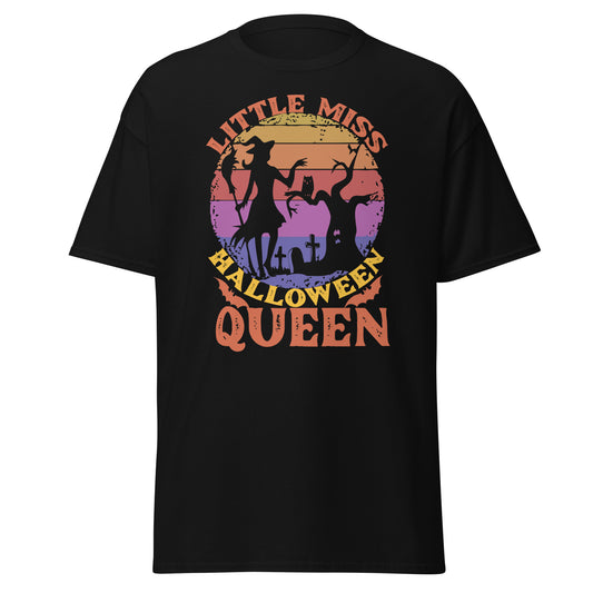 Little Miss Halloween Queen , Halloween Design Soft Style Heavy Cotton T-Shirt