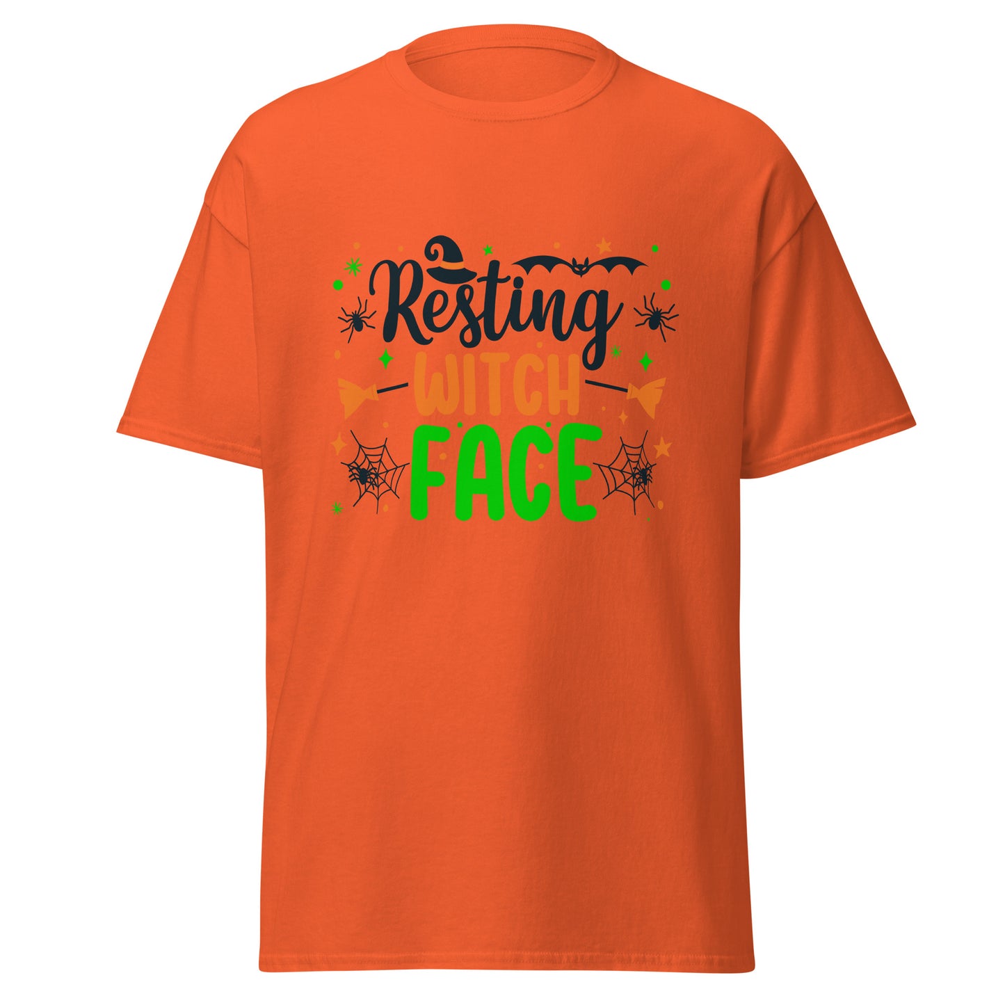 Resting Witch Face , Halloween Design Soft Style Heavy Cotton T-Shirt