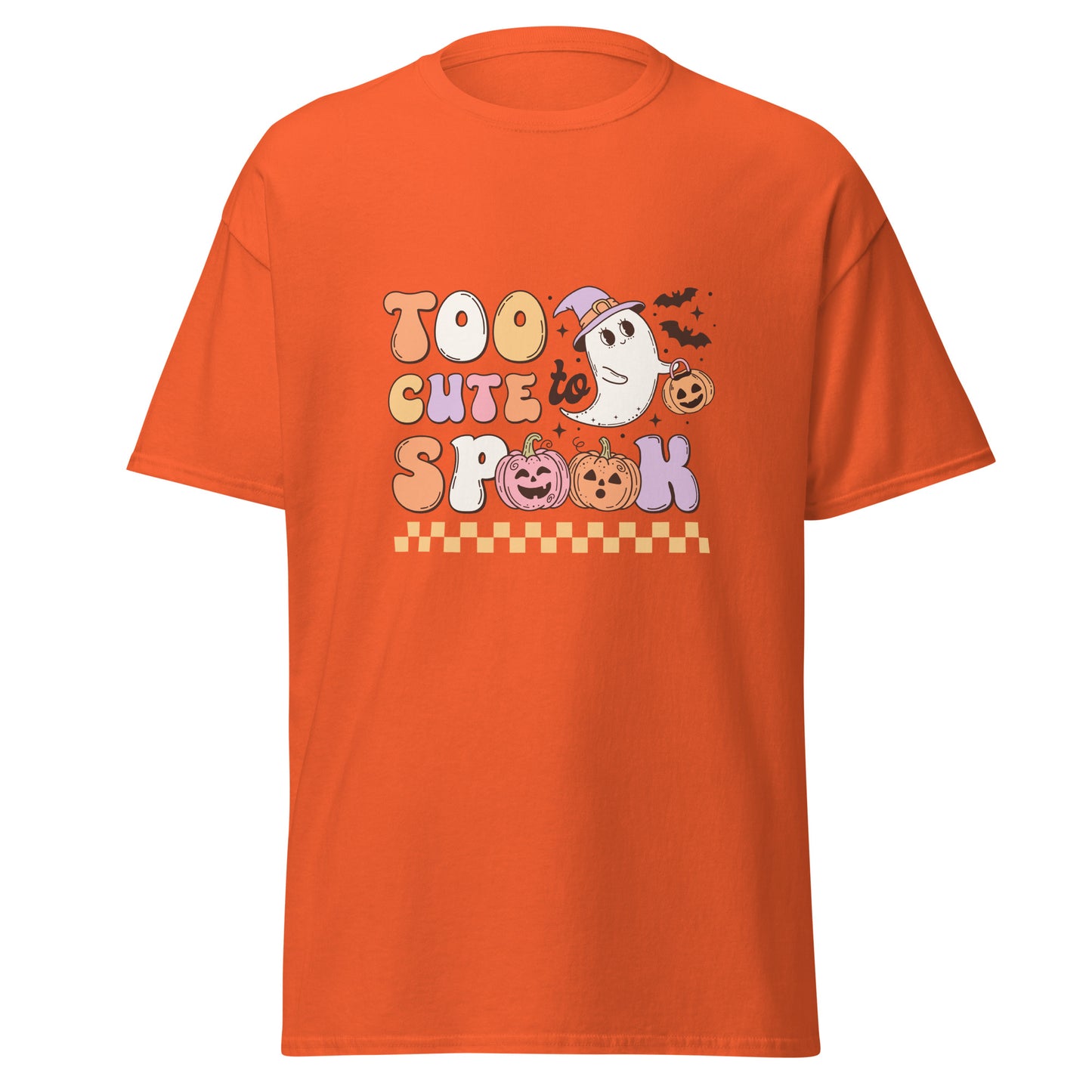 Too Cute To Spook, weiches T-Shirt aus schwerer Baumwolle im Halloween-Design