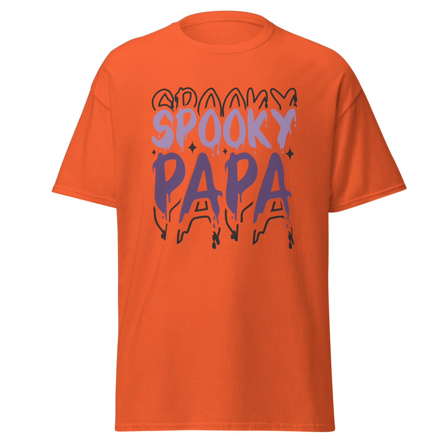 SPOOKY PAPA, camiseta de algodón pesado de estilo suave con diseño de Halloween