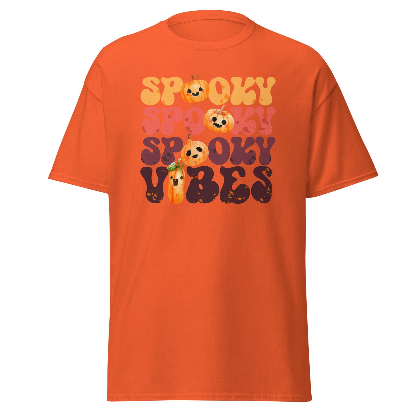 Spooky Vibes, camiseta de algodón pesado de estilo suave con diseño de Halloween