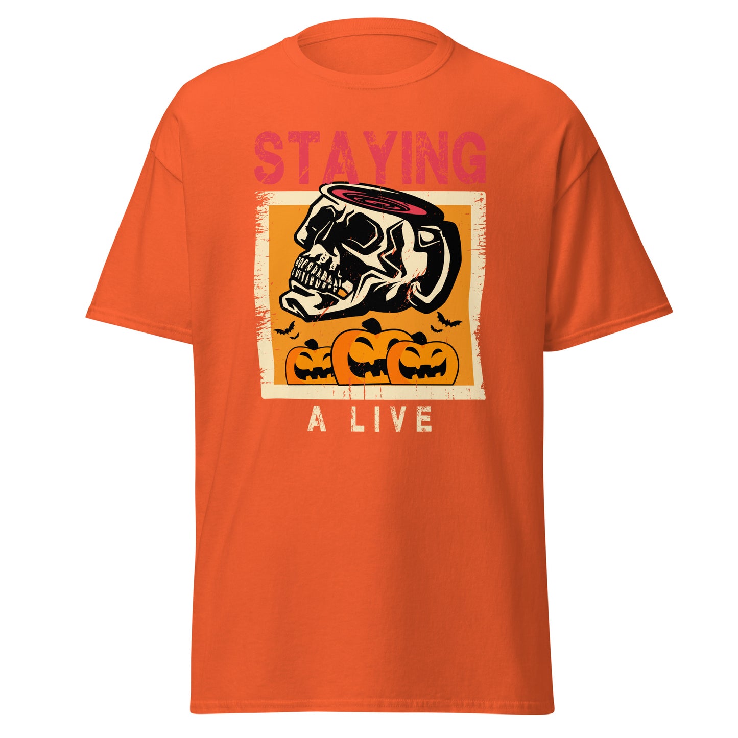 Stayng A Live , Halloween Design Soft Style Heavy Cotton T-Shirt