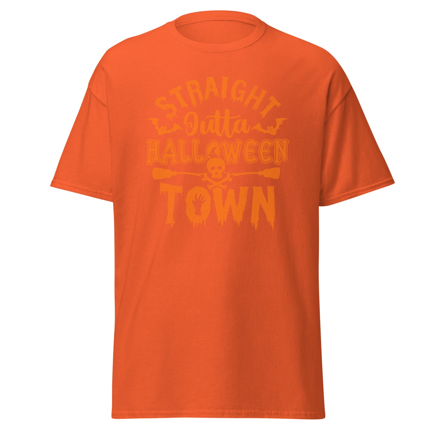 Straight Outta Halloween Town , Halloween Design Soft Style Heavy Cotton T-Shirt