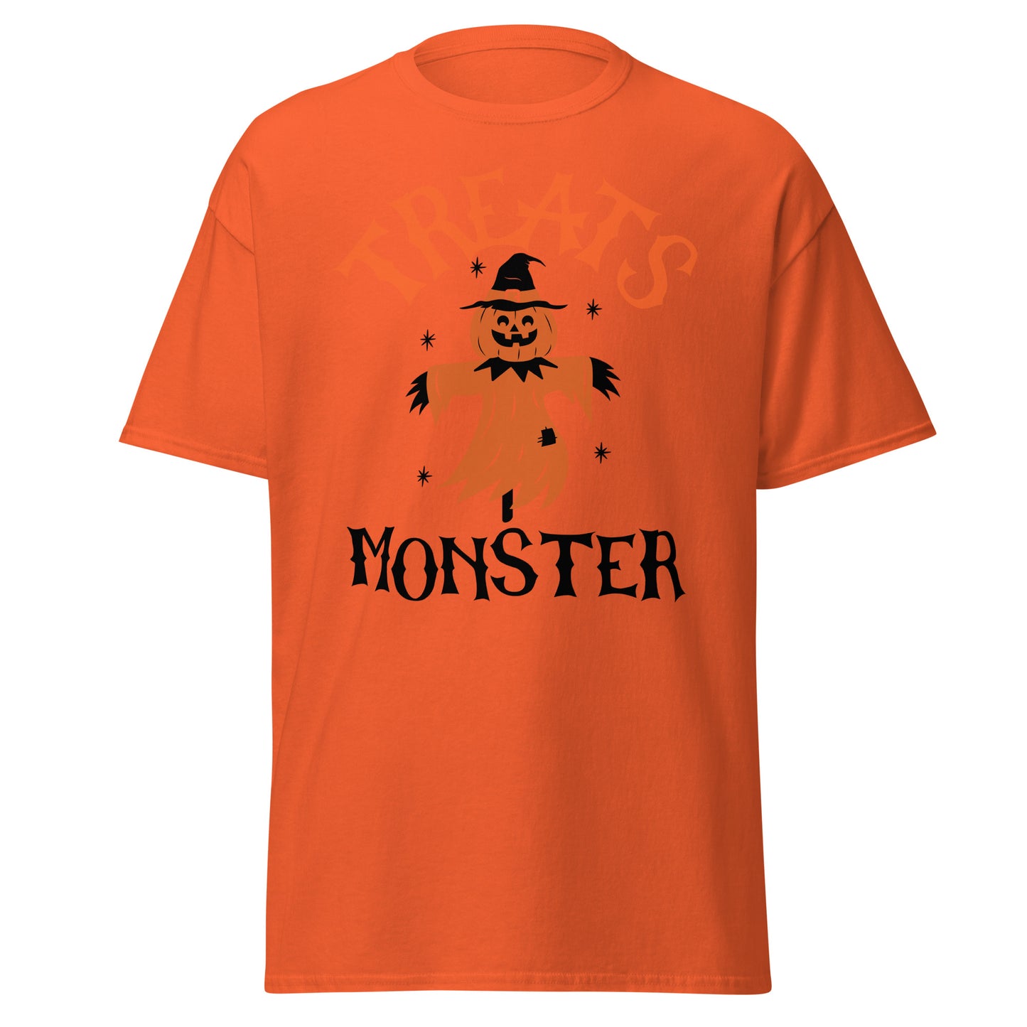 Treats Monster, camiseta de algodón pesado de estilo suave con diseño de Halloween