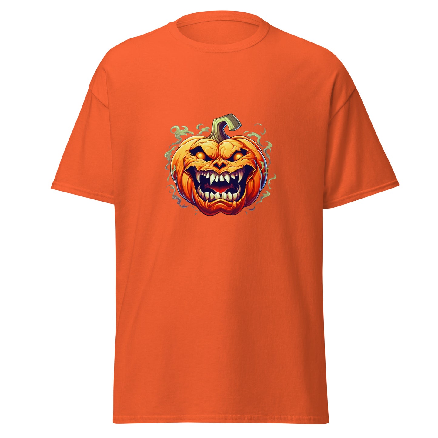 Calabaza de Halloween de acuarela, camiseta de algodón pesado de estilo suave con diseño de Halloween