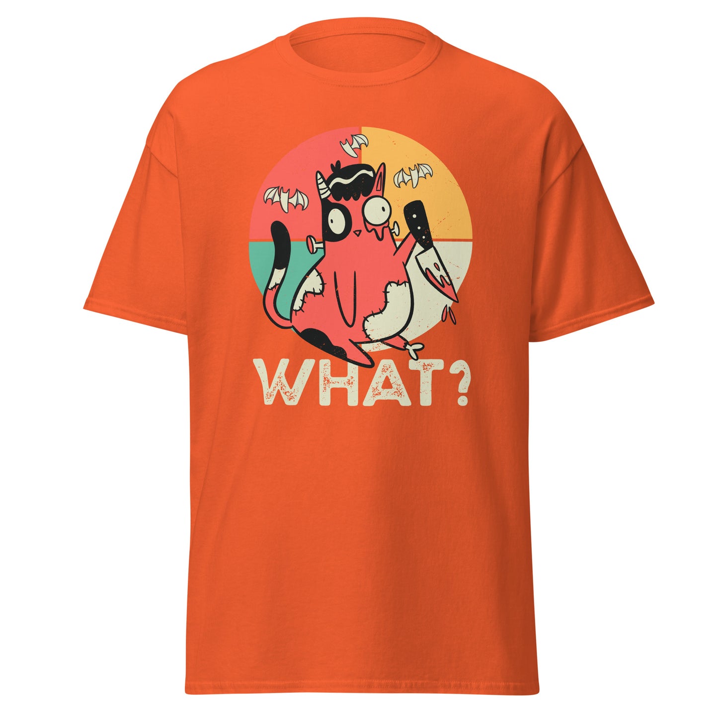 Was ist die Frage, Halloween-Design, weiches T-Shirt aus schwerer Baumwolle