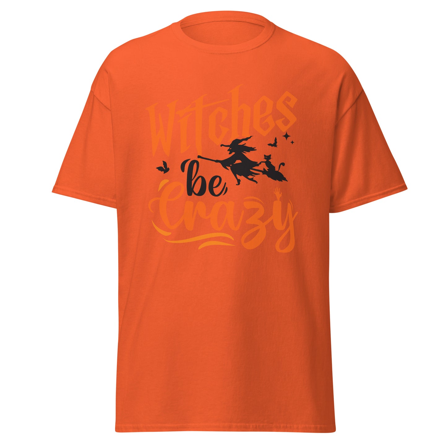 Witches Be Crazy, camiseta de algodón pesado de estilo suave con diseño de Halloween