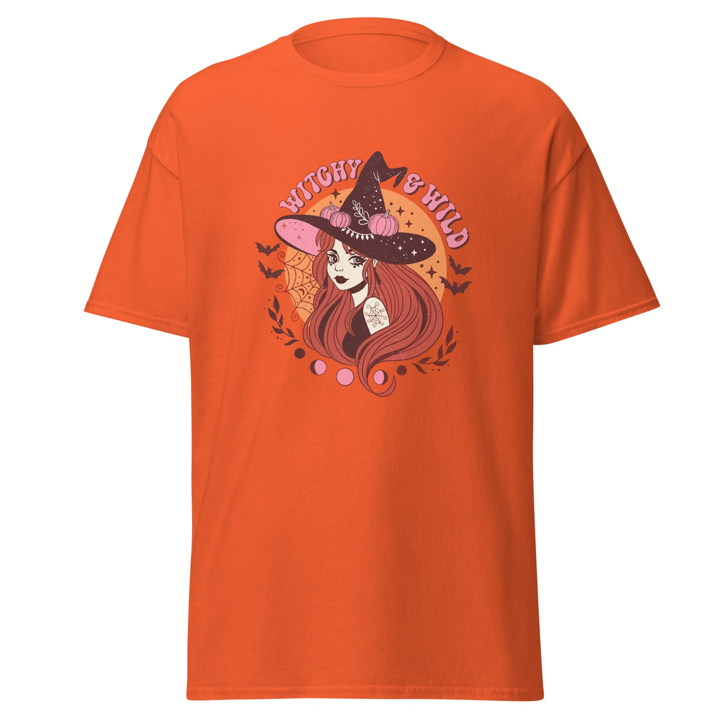 witchy and wild, halloween tattooed girl , Halloween Design Soft Style Heavy Cotton T-Shirt