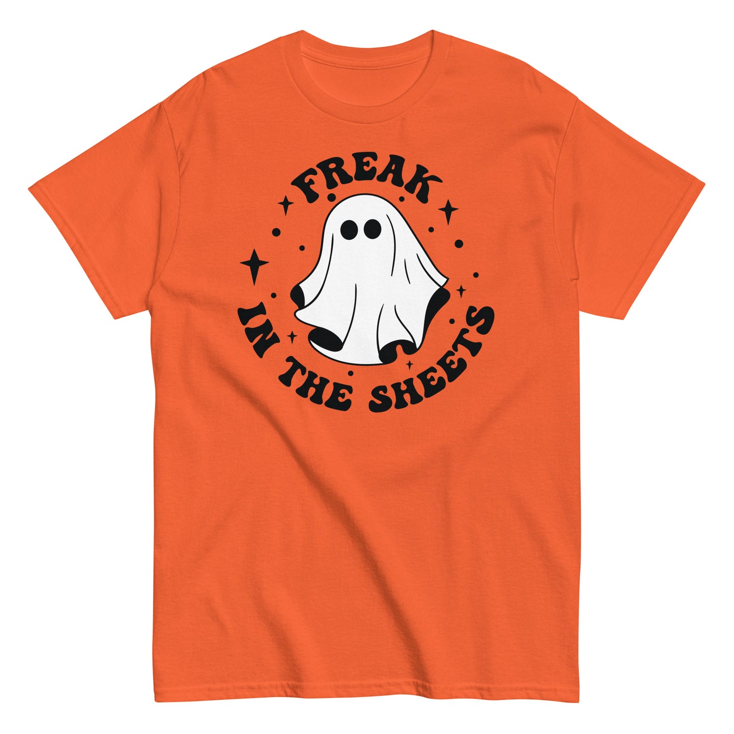 Elegantly Mysterious: Freak In The Sheets Black T-Shirt - Halloween Vibes