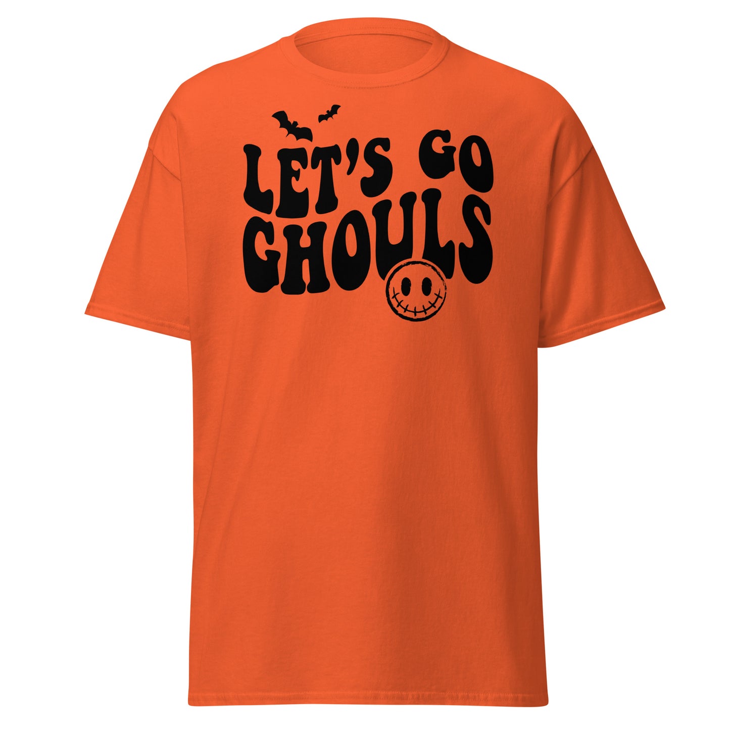 LETS GO GHOULS, camiseta de algodón pesado de estilo suave con diseño de Halloween