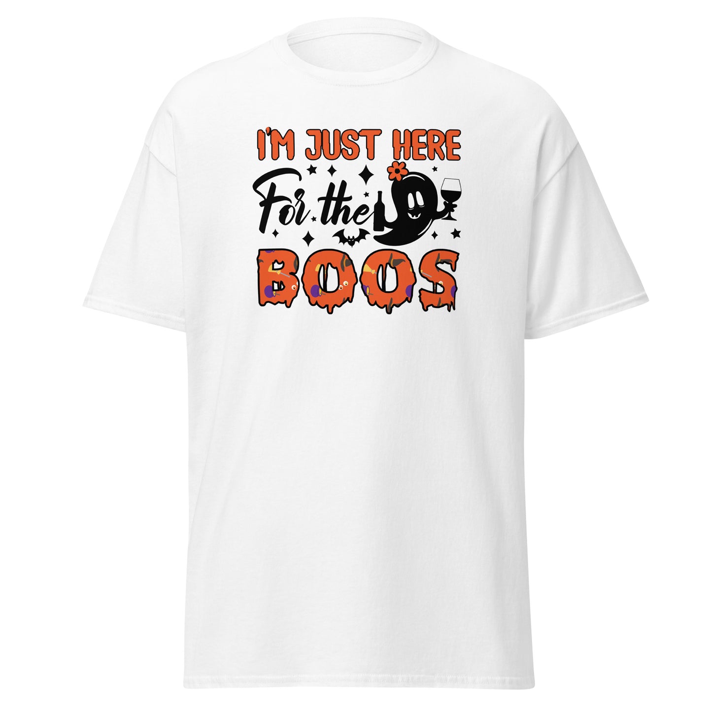 I'm Just Here For The Boos Wine Drinking, camiseta de estilo suave de Halloween